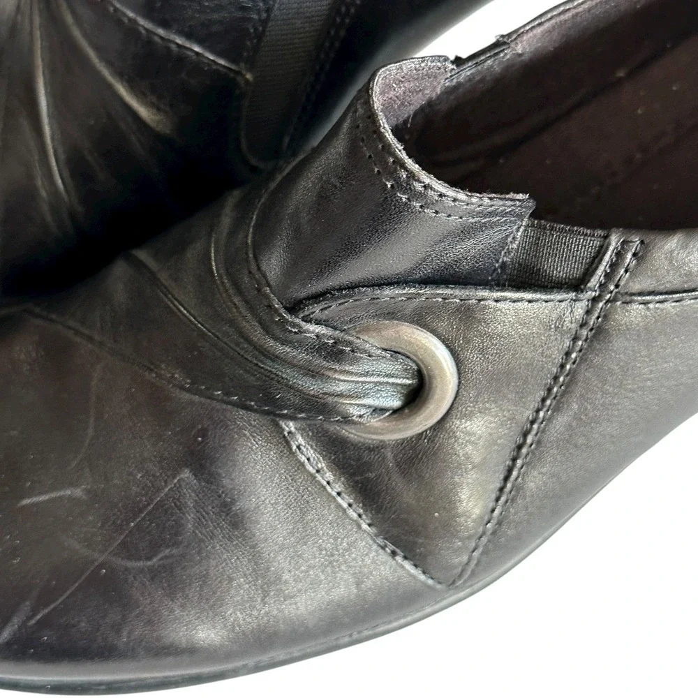 Clarks Bendables Black Leather Slip On Loafer Shoes Women's Size‎ 9M